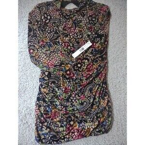 Alex Marie Blouse Womens XL Nwt Velvour 3/4 Sleeve Colorful Stretchy Whimsy